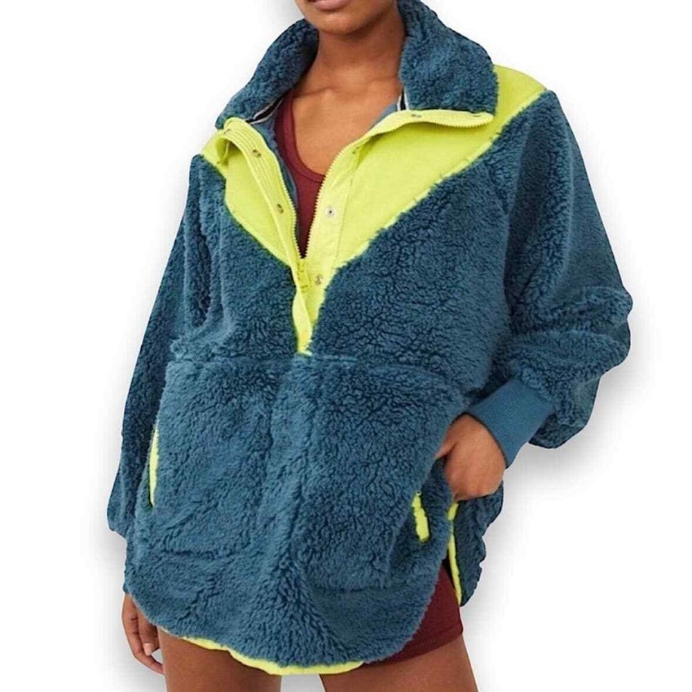 NWOT Free People Fall To Rise Quarter Zip Pullover